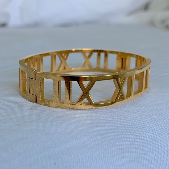 Jewelry Roman Numerals Gold Bracelet Poshmark